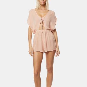 O'Neill Salt Water Solids Lace Up Romp Cover-Up XS